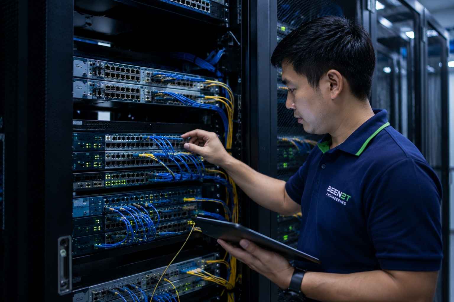 การออกแบบและติดตั้งระบบ Core Switching & Routing พร้อมตรวจสอบ Core Switch ใน Data Center สำหรับเครือข่ายองค์กร