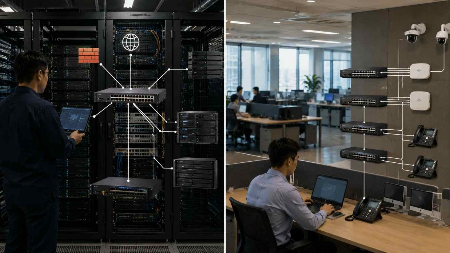 Core Switch vs Access Switch ในระบบเครือข่ายองค์กร