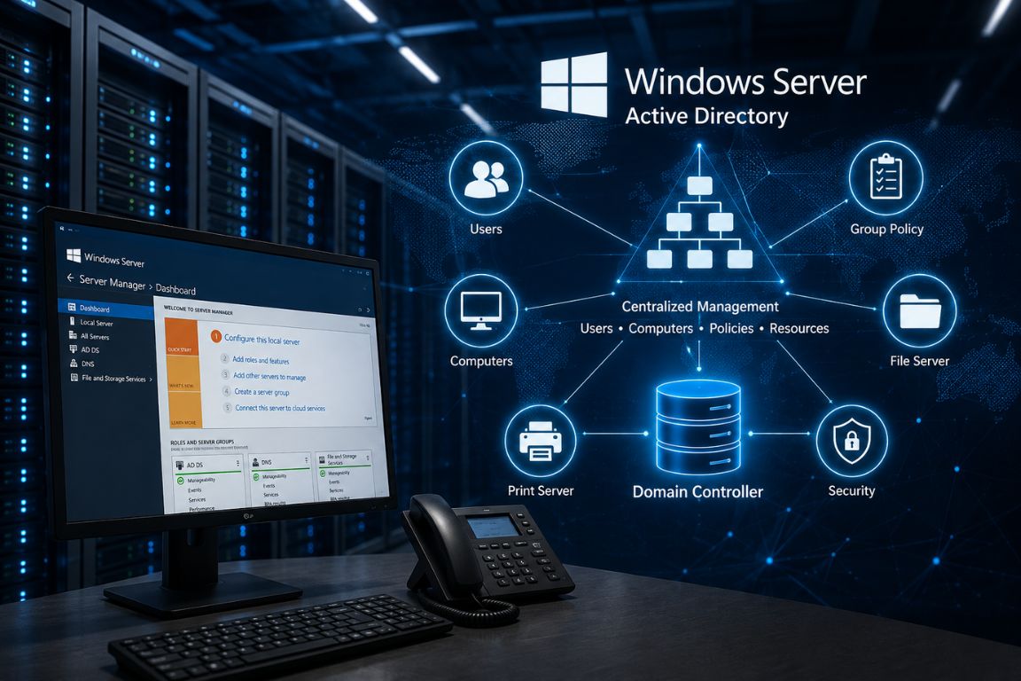 Windows Server และ Active Directory สำหรับบริหารจัดการผู้ใช้งานและระบบ IT องค์กร